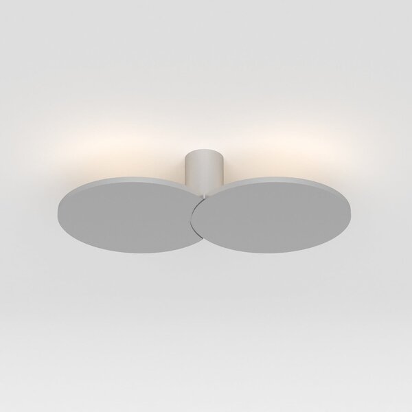 Rotaliana Collide H1 plafonieră LED 2.700 K argint, reglabil, Gri, Camera de zi / sufragerie, Metal, Design