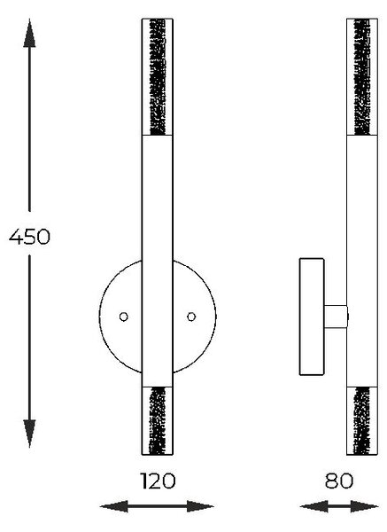 Zuma Line One lampă de perete 2x5 W auriu W0461-02E-F7F7