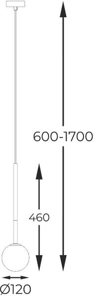 Zuma Line Arcturus lampă suspendată 1x4 W negru-auriu P0574-01F-SDFZ