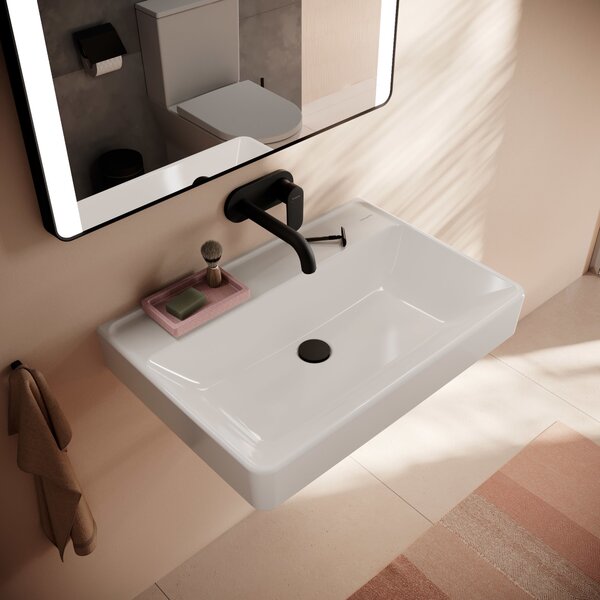 Hansgrohe Xanuia Q lavoar 70x48 cm dreptunghiular clasică alb luciu 60224450