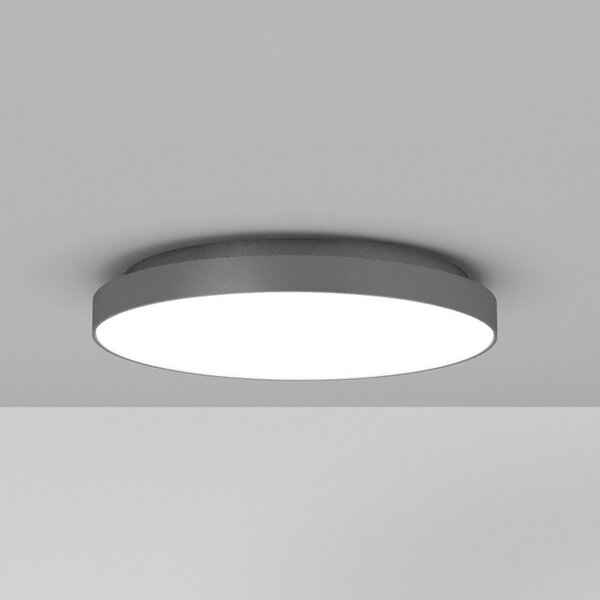 Rotaliana Venere W2 plafonieră LED 2.700 K grafit, Gri, Camera de zi / sufragerie, Metal, Design