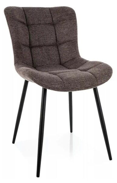 Scaun JULIA, cappuccino/negru, stofă/metal, 47x42x82 cm