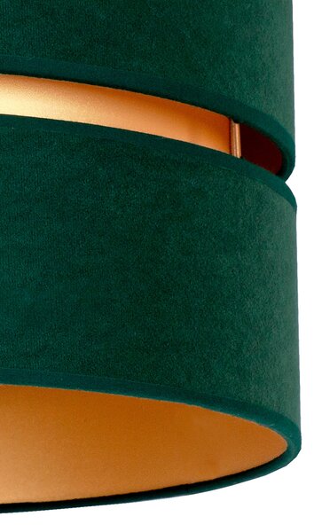 Duolla Plachetă plafonieră Duo, verde/auriu Ø 60 cm, 1 bec, reglabil, Verde, Camera de zi / sufragerie, Țesătură / Textil