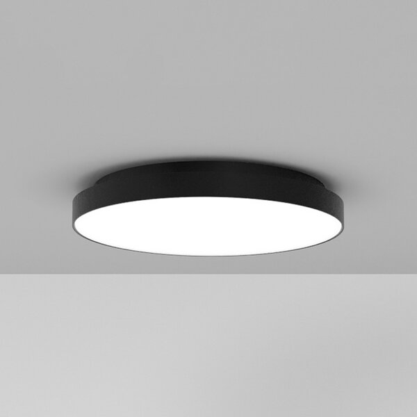 Rotaliana Venere W2 plafonieră 3.000 K negru, Negru, Camera de zi / sufragerie, Metal, Design