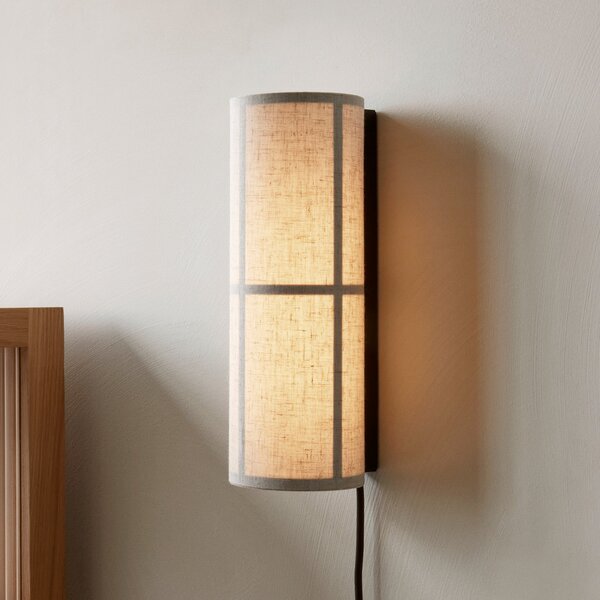 Audo Copenhagen Hashira aplică perete LED cu ștecher, natur, Bej, Camera de zi / sufragerie, Țesătură / Textil, Design