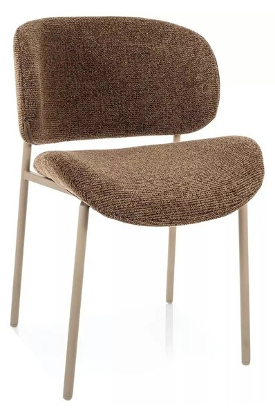 Scaun KISO, cappuccino/cașmir, stofă/metal, 59x46x81 cm