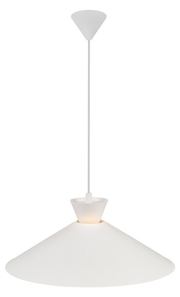 Nordlux Lampă suspendată cu cadran abajur metalic, alb, Ø 45 cm, reglabil, Alb, Bucătărie, Metal, Scandinavă