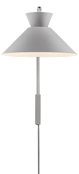 Nordlux Aplică de perete Dial cu ștecher, gri, Gri, Camera de zi / sufragerie, Metal, Scandinavă