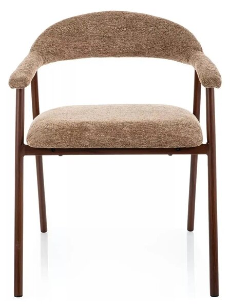 Scaun LAGOS D, latte/nuc, stofă/metal, 57x47x76 cm