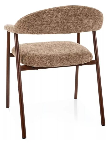 Scaun LAGOS D, latte/nuc, stofă/metal, 57x47x76 cm