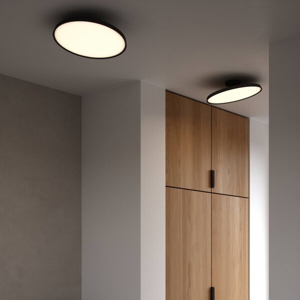 DFTP by Nordlux Plafonieră Kaito Pro LED, negru, Ø 38,5 cm, reglabil, Negru, Camera de zi / sufragerie, Metal, Modern