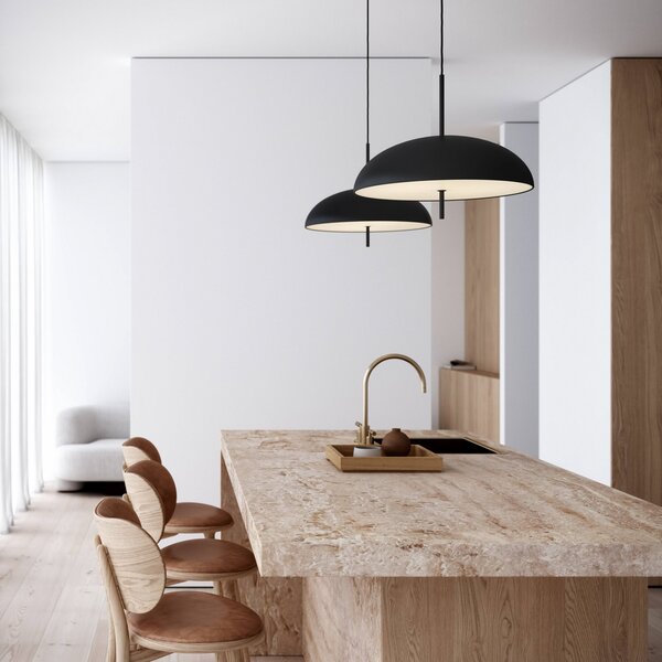 DFTP by Nordlux Suspensie Versale, negru, Ø 50 cm, reglabil, Negru, Camera de zi / sufragerie, Metal, Scandinavă