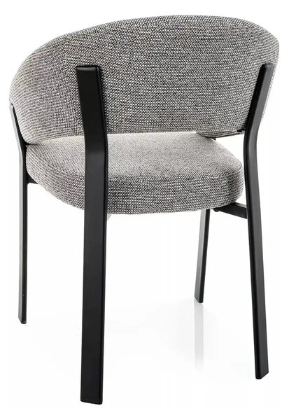 Scaun NAGOJA, gri/negru, stofă clasică/metal, 56x50x80 cm