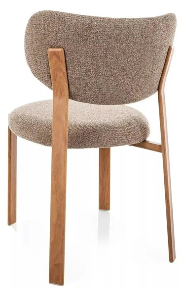 Scaun RIN D, cappuccino/stejar, stofă/metal, 51x50x79 cm
