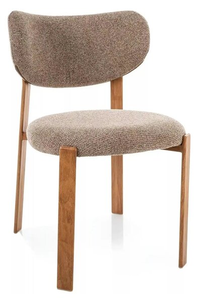 Scaun RIN D, cappuccino/stejar, stofă/metal, 51x50x79 cm
