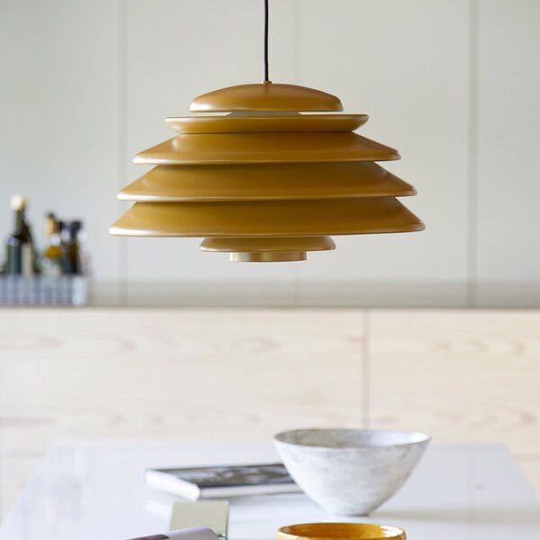 Verpan VERPAN Hive lampă suspendată, galben, reglabil, Galben, Camera de zi / sufragerie, Metal, Design