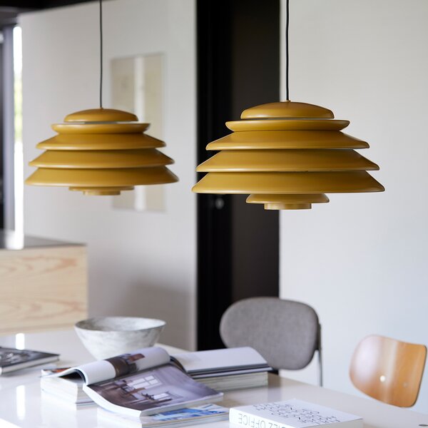 Verpan VERPAN Hive lampă suspendată, galben, reglabil, Galben, Camera de zi / sufragerie, Metal, Design
