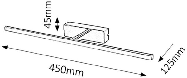 Rabalux Picture Slim lampă de perete 1x8 W crom 3909