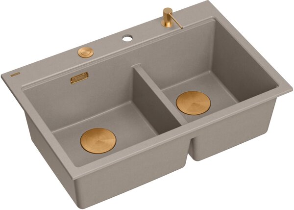 Quadron Marc 120 chiuveta graniteq 76x50 cm bej HQC7650U4_PVDC1