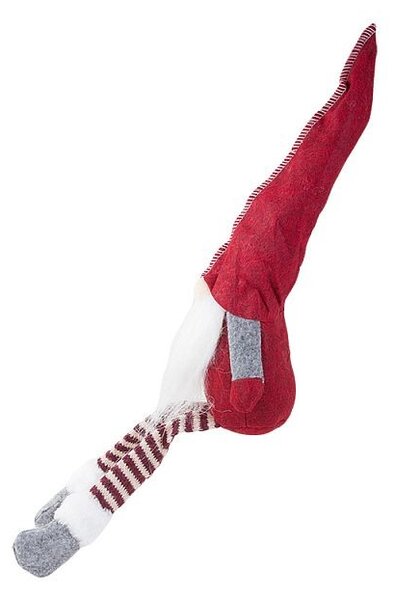 Elf decorativ 50 cm, jucarie Craciun, material textil, rosu