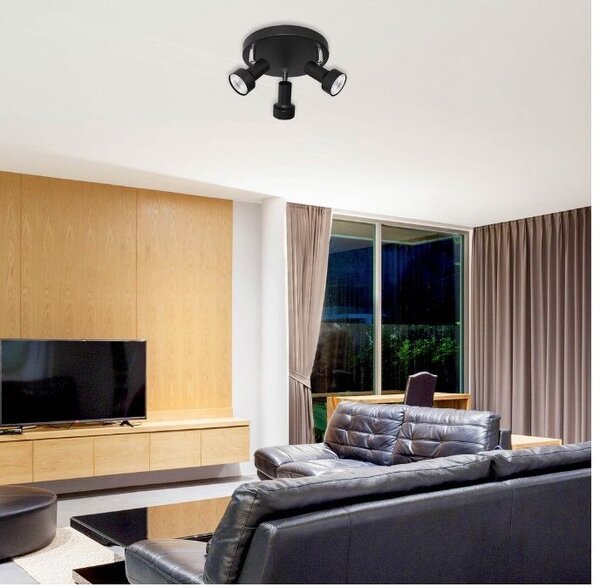 Rabalux Konrad lampă de tavan 3x50 W negru 5324