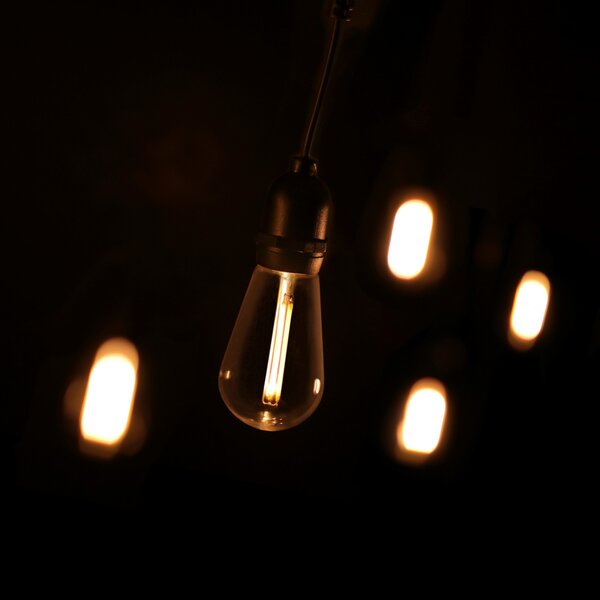 Lite Bulb Moments ghirlandă lumin. 10x vintage 10m, reglabil, Negru, Plastic, Modern