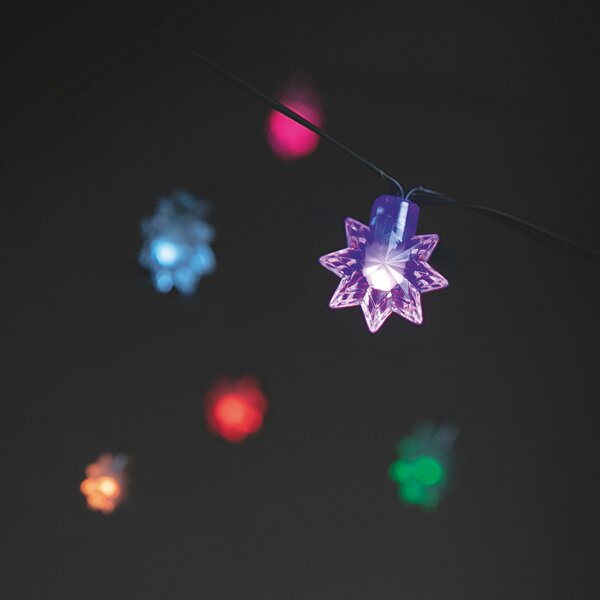 Lite Bulb Moments ghirlandă luminoasă 50x stea, 10m, reglabil, Negru, Plastic, Modern