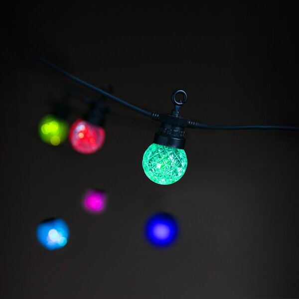 Lite Bulb Moments ghirlandă lum 25 glob. facet 12m, reglabil, Negru, Plastic, Modern