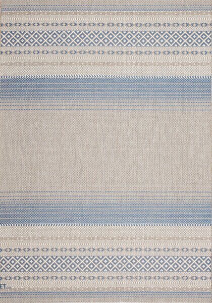 Model Trio 29001 104, Covor Tesatura plata, Beige Albastru 140x200