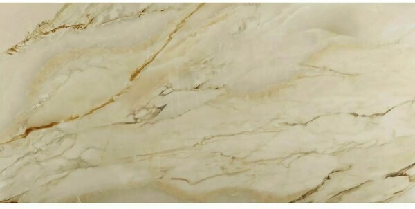 Masă extensibilă CASABLANCA, bej/cupru, sticlă securizată/ceramică/met