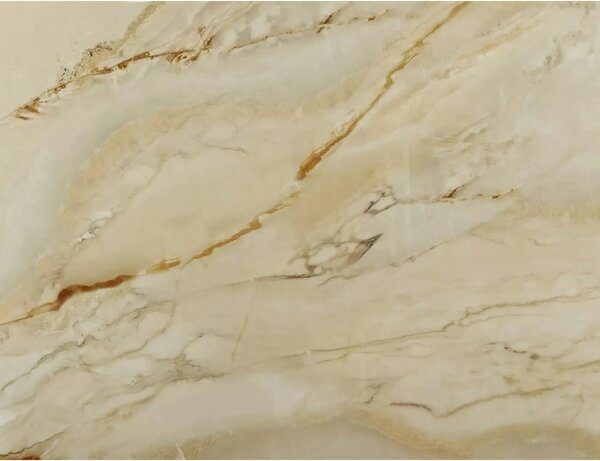 Masă extensibilă CASABLANCA, bej/cupru, sticlă securizată/ceramică/met