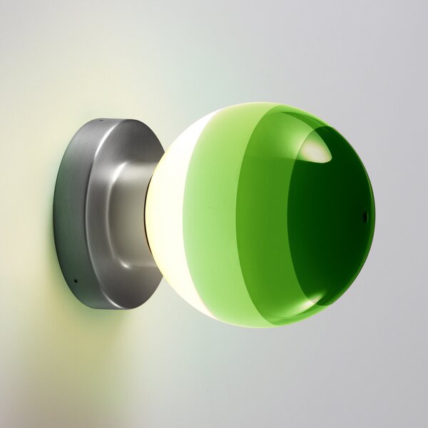 MARSET aplică de perete LED Dipping Light A2, verde/gri, reglabil, Verde, Camera de zi / sufragerie, Metal, Design, glob
