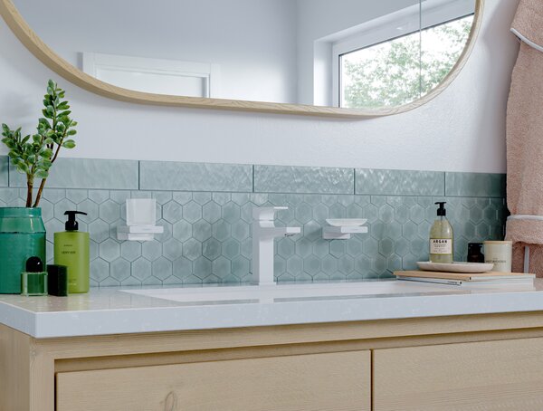 Hansgrohe Metropol baterie lavoar stativ alb 32507700