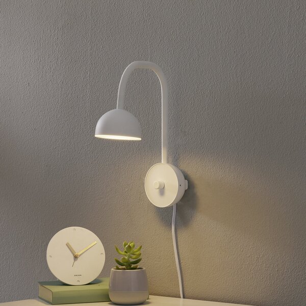 Northern Blush LED cu LED-uri de perete, alb, reglabil, Alb, dormitor, Metal, Design
