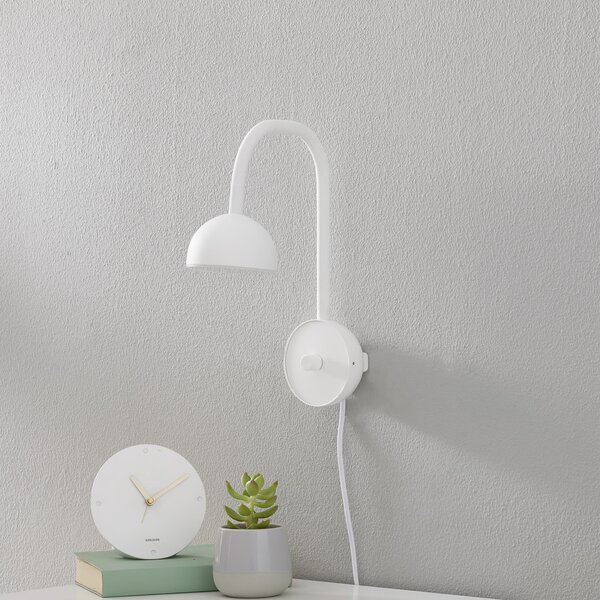 Northern Blush LED cu LED-uri de perete, alb, reglabil, Alb, dormitor, Metal, Design