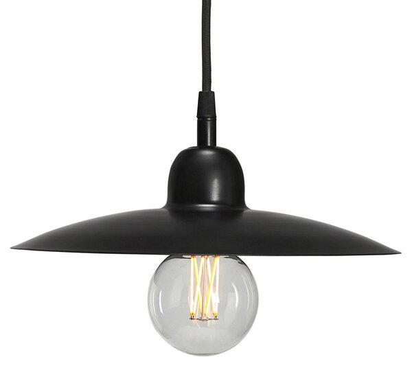 PR Home lampă suspendată Como, negru, Ø 28 cm, metal, fișă, Negru, Bucătărie, Metal, Vintage