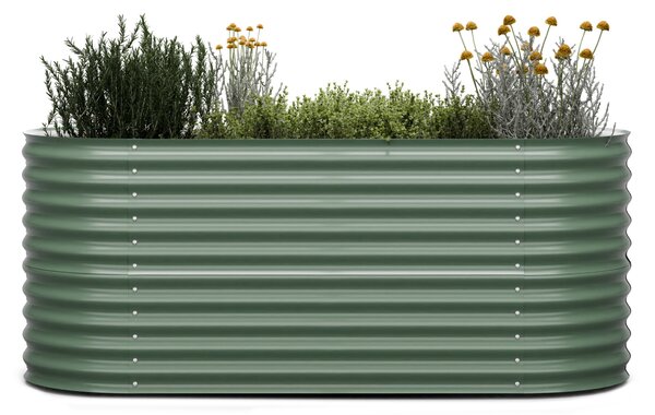 Blumfeldt High Grow, ghiveci înalt, 200 x 80 x 100 cm, din tablă de oțel ondulată, ușor de asamblat, rezistent la rugină și îngheț