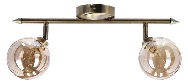 Plafonieră în culoarea bronz cu abajur din sticlă ø 10 cm Rodia – Candellux Lighting