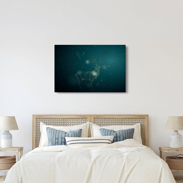 Tablou - Cerb magic noaptea (90x60 cm)