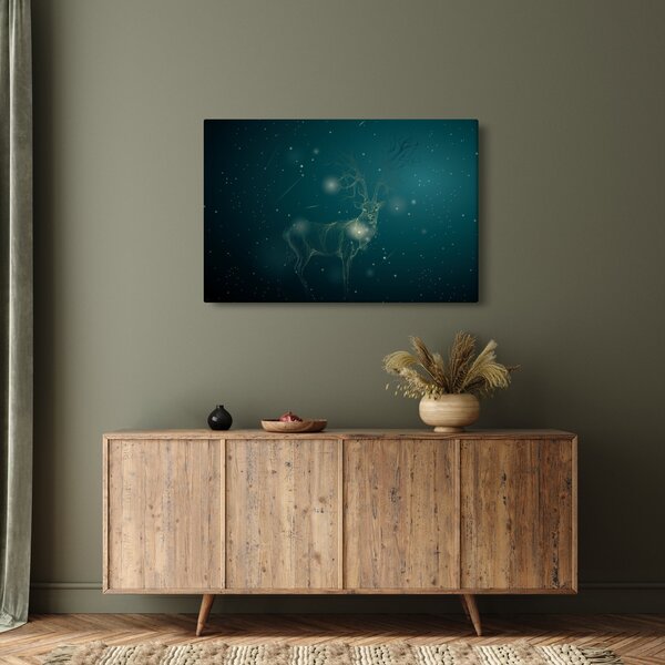 Tablou - Cerb magic noaptea (90x60 cm)