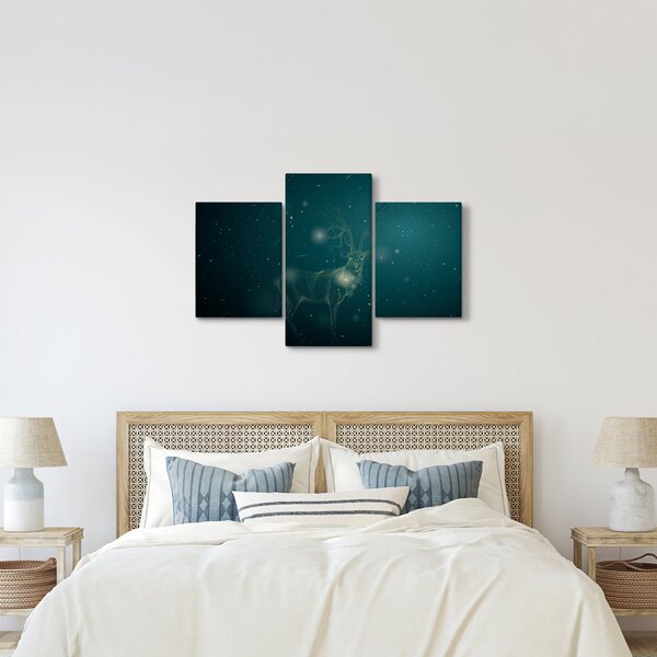 Tablou - Cerb magic noaptea (90x60 cm)