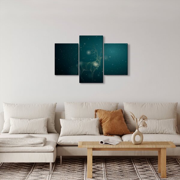 Tablou - Cerb magic noaptea (90x60 cm)