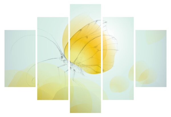 Tablou - Fluturele galben (150x105 cm)