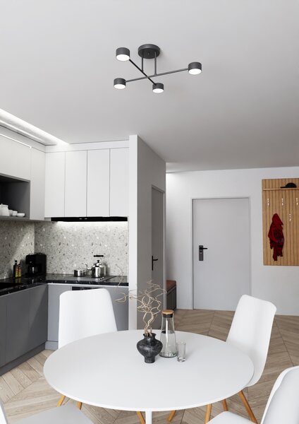 Emibig Halo lampă de tavan 4x10 W negru 1355/4