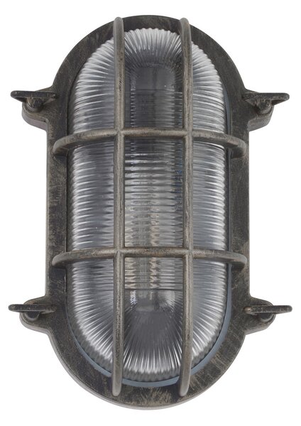 Searchlight Aplică nautică Porto oval, negru-argintiu, reglabil, Gri, Metal, Maritimă
