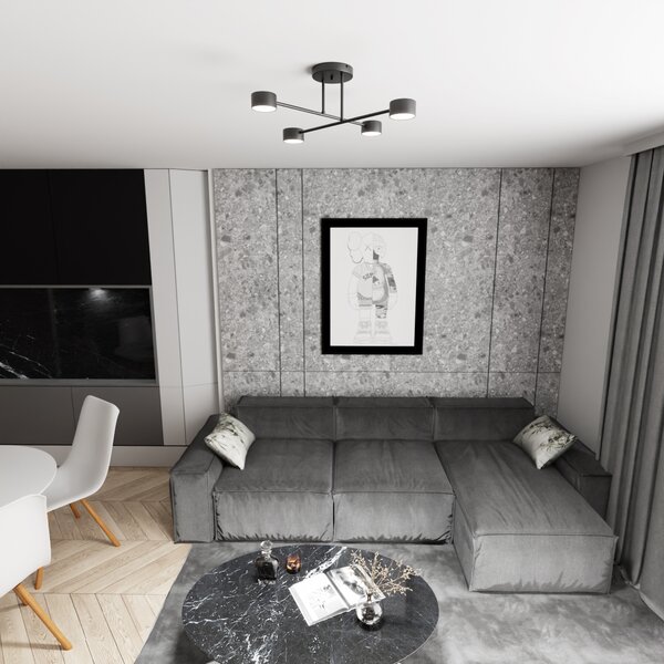 Emibig Halo lampă de tavan 4x10 W negru 1355/4