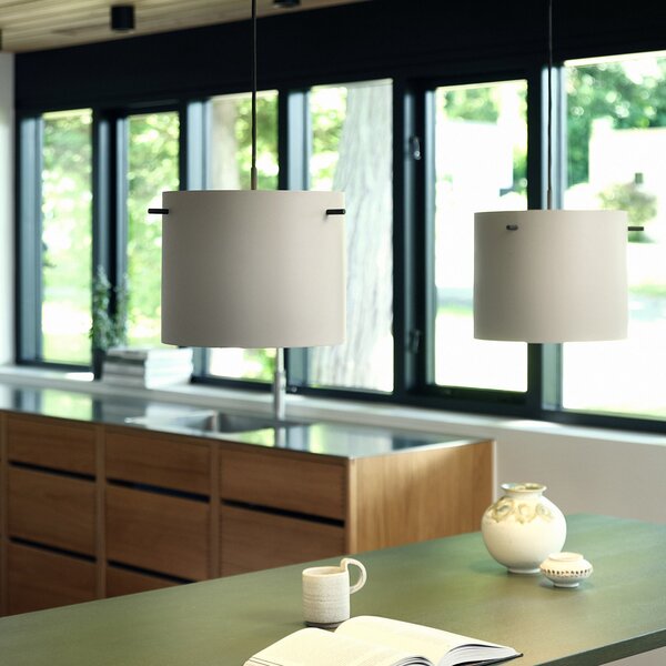 FRANDSEN FM1954 lampă suspendată Ø 28 cm gri mat, reglabil, Gri, Camera de zi / sufragerie, Metal, Design