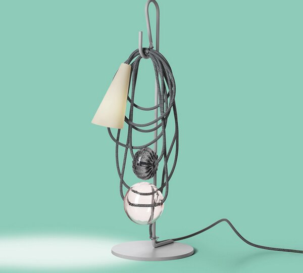 Foscarini Filo LED, Amethyst Queen, Gri, Camera de zi / sufragerie, Metal, Design
