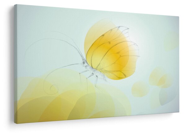 Tablou - Fluturele galben (90x60 cm)
