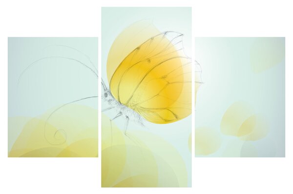 Tablou - Fluturele galben (90x60 cm)